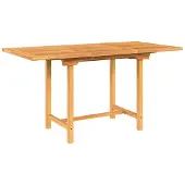 vidaXL Table de jardin extensible 110-160x80x75 cm bois massif teck