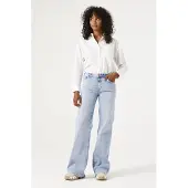 Garcia Celia wide femme Jeans, 33/32, Bleu, Wide fit