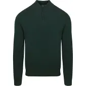 Steppin' Out Pull Half Zip Laine Merino Vert Caccia