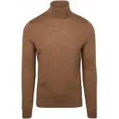 Suitable Pull Col Roulé Merino Camel Marron taille XXL