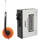 Groov-e PS530SR Portable Cassette Player with Bluetooth, Lecteur MP3 + appareil audio portable, Rouge