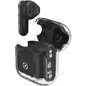 Celly SHEER Casque True Wireless Stereo (TWS) Ecouteurs Appels/Musique Noir, Transparent