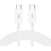 Belkin USB-C/USB-c Kabel 240W 1m geflochten, weiß CAB025hq1MWH
