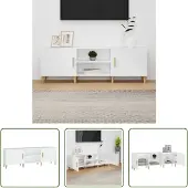 The Living Store Armoire TV Blanc 150x30x50 cm Bois composite
