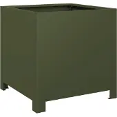 vidaXL Jardinière vert olive 40x40x40 cm acier