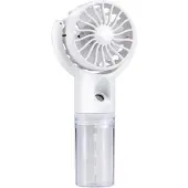 Lifetime Ventilateur Hand Fan with Mist Blanc