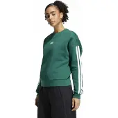 Adidas Essentials 3 Stripes Fleece Sweatshirt Vert L Femme