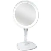 Uniq Miroir de maquillage LED Halo avec grossissement 10x - Blanc