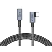 TechProtection Câble Ultraboost Max L Usb 4.0 8K 40Gbps Type-C Pd240W 150Cm Gris
