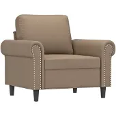 vidaXL Fauteuil Cappuccino-Brown 60 cm similicuir