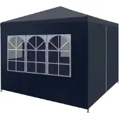 vidaXL Tente de réception 3x3 m bleue