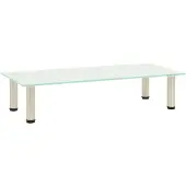 vidaXL Table TV 80x35x17 cm Verre trempé satiné