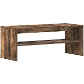 vidaXL Armoire TV chêne fumé 100x40x40 cm Bois composite