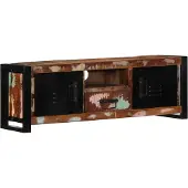 vidaXL Armoire TV 100x30x35 cm Bois massif ancien