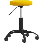 vidaXL Chaise de salle à manger jaune moutarde velours