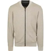 Casamoda Cardigan Zippé Structure Beige