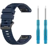 FIXED QuickFit Silicone Strap, 22 mm, Blue (22 mm, Silicone), Sangles de montre, Bleu