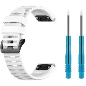 FIXED Silicone rem til Garmin QuickFit 22 mm Hvid, Montre connectée : accessoires, Blanc