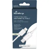 MediaRange MRCS215 Lade- u. Datenkabel USB-C auf Lightning 1m weiß