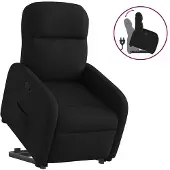 vidaXL Fauteuil relax avec releveur Noir Tissu