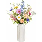 Home & Styling VASE CÉRAMIQUE STRIÉ 29CM CRÈME