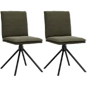 vidaXL Chaise de salle à manger vert armée