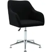 vidaXL Chaise de bureau pivotante Noir Tissu