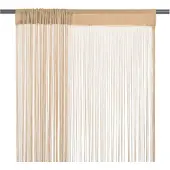 vidaXL Rideau en fils 2 pcs 140 x 250 cm Beige