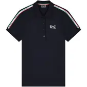 EA7 pour femme. 7W001221_AF12503 Polo Italian Spirit bleu (3XL), Casuel, Coton, Manche courte, Marine