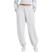 Adidas Soft Lux Loose Pants Femme - Pantalons, Gris - Taille XL (46-48) - Poly Mesh