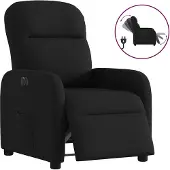 vidaXL Fauteuil relax électrique noir tissu