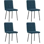 vidaXL Chaises de salle à manger 4 pcs. Bleu velours
