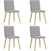 vidaXL Chaises de salle à manger 4 pcs. Tissu gris nuage