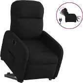 vidaXL Fauteuil relax releveur électrique Noir Tissu