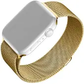 FIXED Bracelet en maille pour Apple Watch 42/44/45/49 mm, or (Acier inoxydable), Sangles de montre, Or