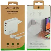 4smarts Ladegerät GaN Flex Pro 100W 3 USB-C+1 USB-A weiß (544100)