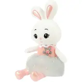 Kruzzel 26761 Lapin en peluche 45 cm, blanc
