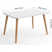 Skye Decor , Table gigogne de haute qualité (3 pièces) - Chêne saphir, 100% mélaminé | 12345