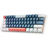 Machenike K500-B61 Clavier mécanique filaire 60 %, disposition QWERTY US, Blue Switch RGB