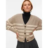 Vero Moda Cardigan 'VMLEA' écru / taupe