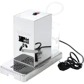La Piccola , machine à expresso pour dosettes ESE, finition « Lucidatura » en acier inoxydable poli miroir