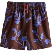 Next Shorts de bain bleu roi / chocolat / blanc