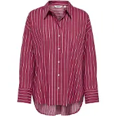 ONLY Chemisier 'ONLOREGON' rouge foncé / noir / blanc