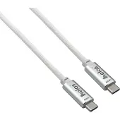Helos Câble de raccordement , USB 4, 40 Gbps, 240 W, connecteur Type-C PREMIUM, 2,0 m, blanc