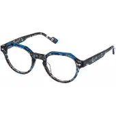 Sting Lunettes de vue - - VST571V - Acétate marron/bleu - Rondes - 49/22/145