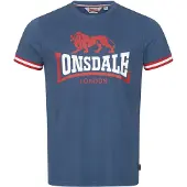 Lonsdale T-Shirt 'Kergord' bleu-gris / rouge / blanc