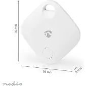 Nedis Détecteur de clés | Compatible avec : Apple Find My App | Alimentation par piles | 1x CR2032 | piles incluses | Version Bluetooth : 5.1 | Durée de vie des piles jusqu'à : 1 an | Blanc | 1 pc.