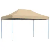 vidaXL Tente de réception pliable Pop-Up Beige 440x292x315 cm
