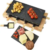 Kitchen Chef Appareil à raclette 8 personnes 1500w - - KCWOOD8MAXI -