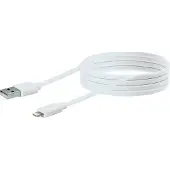 Schwaiger Câble USB 2.0 Apple Lightning 2,0m câble plat blanc